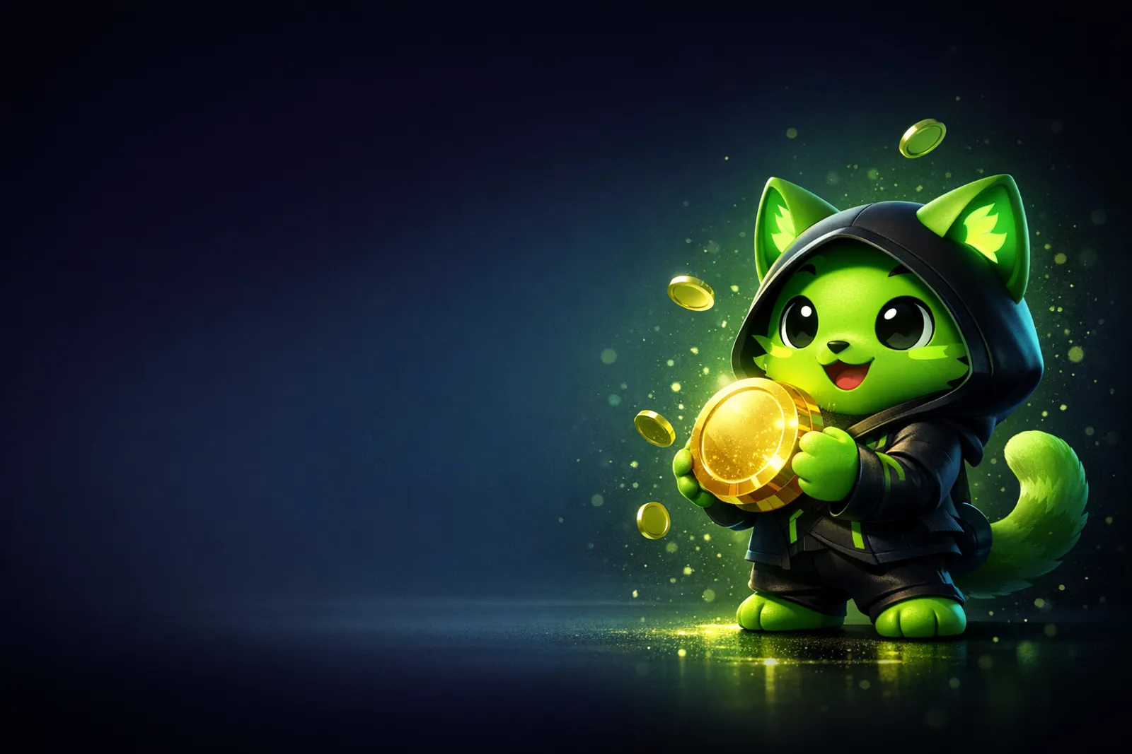 Futuristic glowing 3D cube mascot with golden bonus aura on deep navy background for BC Game Argentina bonus page